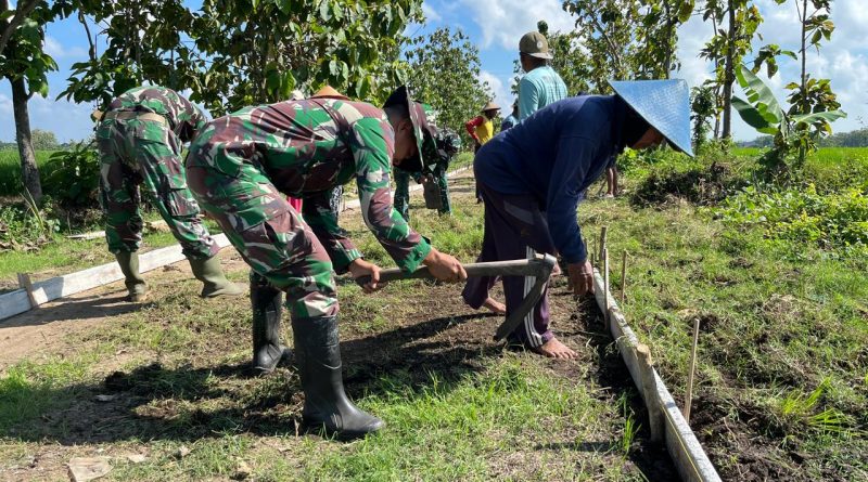 Awali Betonisasi, Satgas TMMD Sragen Rapikan Lahan Demi Kualitas Jalan Maksimal