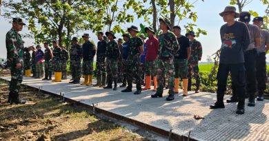 Danramil Karangmalang Tekankan Disiplin dan Totalitas Satgas TMMD di Desa Puro