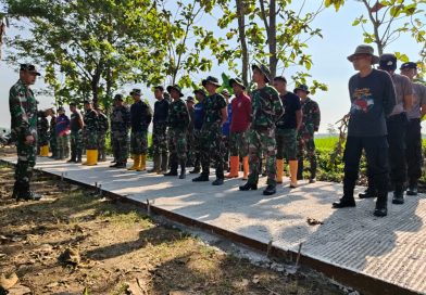 Danramil Karangmalang Tekankan Disiplin dan Totalitas Satgas TMMD di Desa Puro